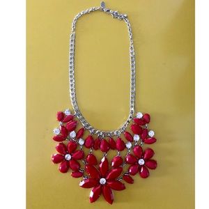 Chunky Red Statement Necklace